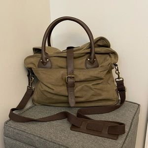 Green Canvas Daybag / Briefcase
